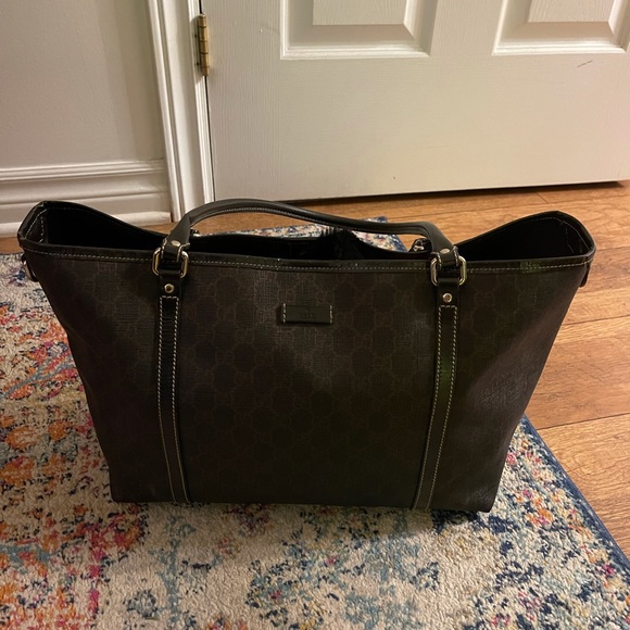 Gucci Joy tote bag in GG supreme coated canvas dark brown - Picture 15 of 16